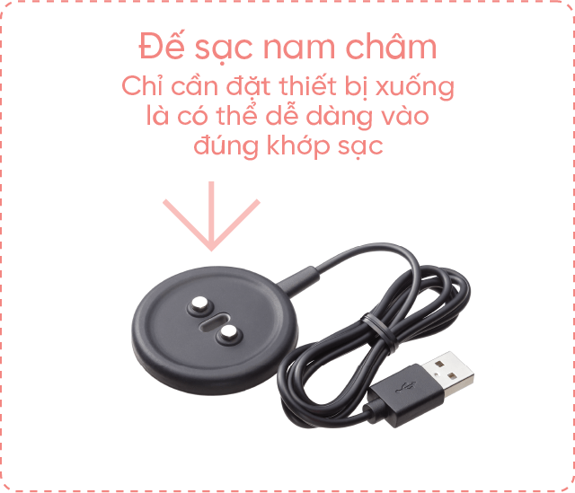 Dễ dàng đặt với sạc từ tính